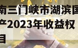 河南三门峡市湖滨国资资产2023年收益权项目