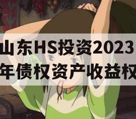 山东HS投资2023年债权资产收益权