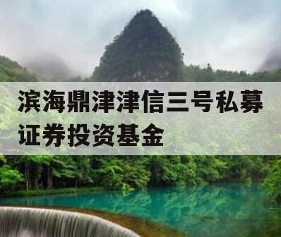 滨海鼎津津信三号私募证券投资基金