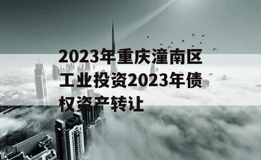 2023年重庆潼南区工业投资2023年债权资产转让