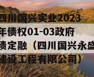 四川国兴实业2023年债权01-03政府债定融（四川国兴永盛建设工程有限公司）