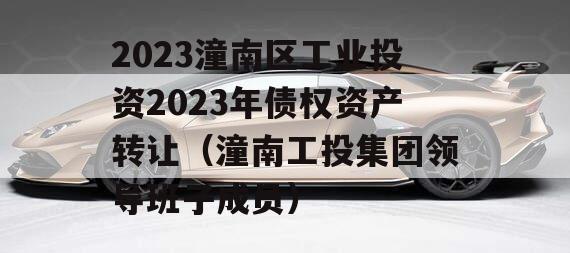 2023潼南区工业投资2023年债权资产转让（潼南工投集团领导班子成员）