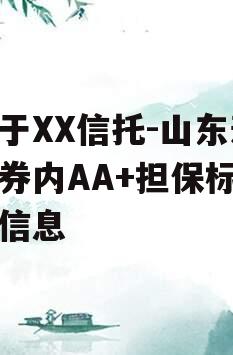 关于XX信托-山东寿光券内AA+担保标债的信息