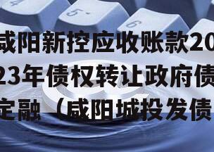 咸阳新控应收账款2023年债权转让政府债定融（咸阳城投发债）