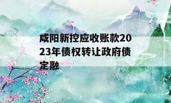 咸阳新控应收账款2023年债权转让政府债定融