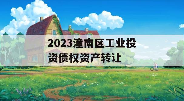 2023潼南区工业投资债权资产转让