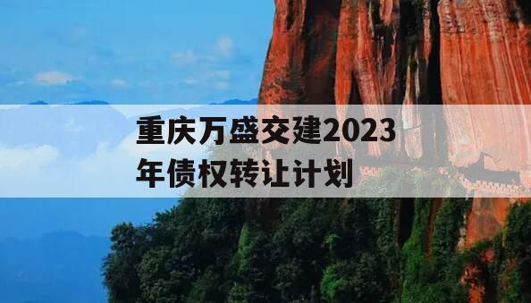 重庆万盛交建2023年债权转让计划