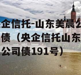 央企信托-山东美晨公司债（央企信托山东美晨公司债191号）