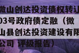 微山创达投资债权转让03号政府债定融（微山县创达投资建设有限公司 评级报告）