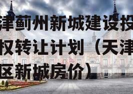 天津蓟州新城建设投资债权转让计划（天津蓟州区新城房价）