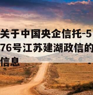 关于中国央企信托-576号江苏建湖政信的信息