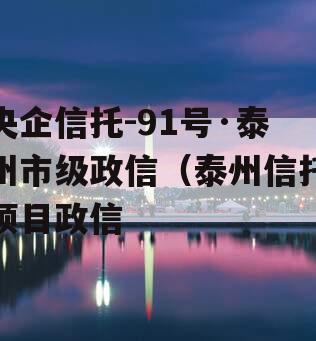 央企信托-91号·泰州市级政信（泰州信托项目政信
）