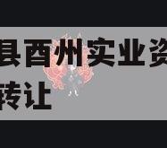 酉阳县酉州实业资产收益权转让