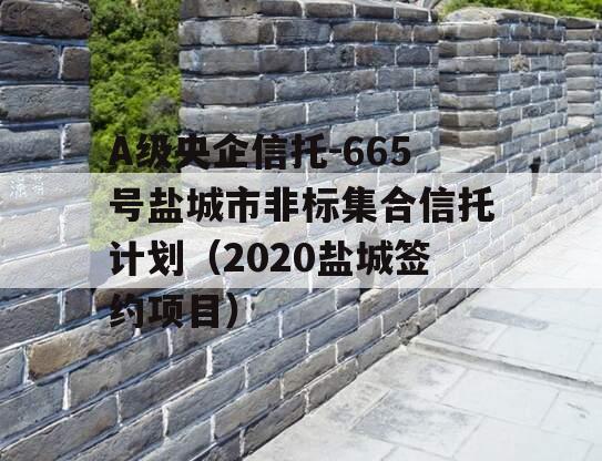 A级央企信托-665号盐城市非标集合信托计划（2020盐城签约项目）