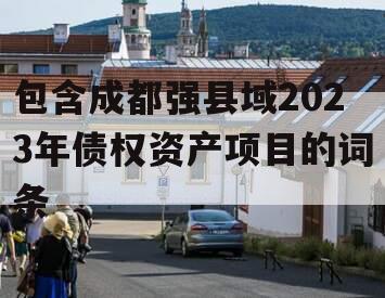 包含成都强县域2023年债权资产项目的词条