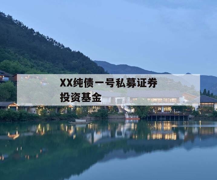 XX纯债一号私募证券投资基金