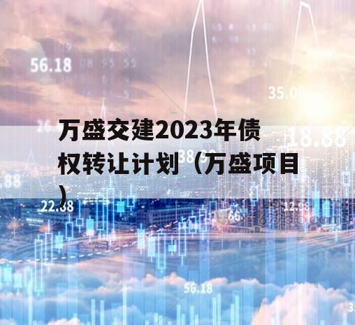 万盛交建2023年债权转让计划（万盛项目）