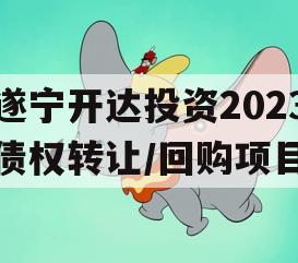 遂宁开达投资2023债权转让/回购项目