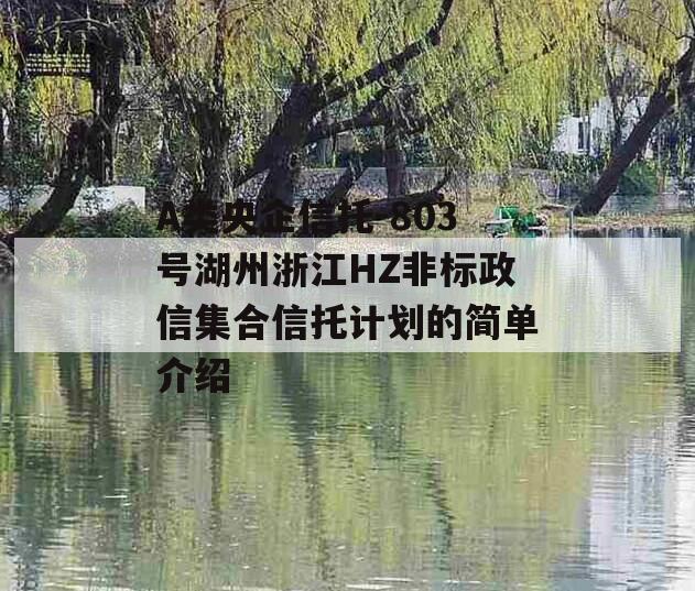 A类央企信托-803号湖州浙江HZ非标政信集合信托计划的简单介绍