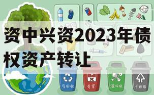 资中兴资2023年债权资产转让