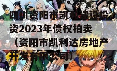 四川资阳市凯利建设投资2023年债权拍卖（资阳市凯利达房地产开发有限公司）