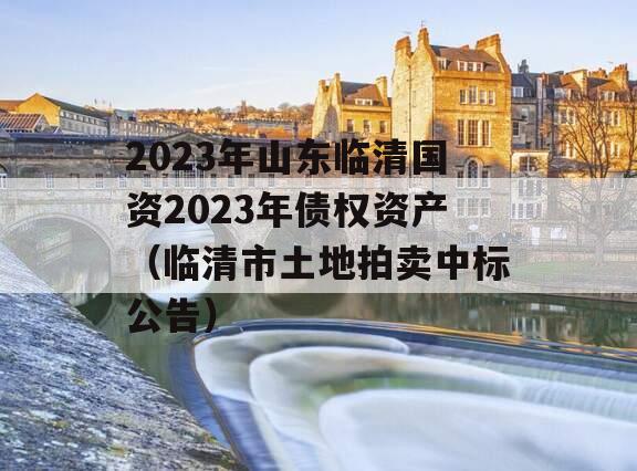 2023年山东临清国资2023年债权资产（临清市土地拍卖中标公告）