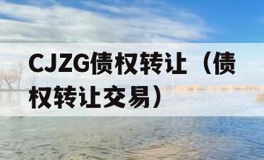 CJZG债权转让（债权转让交易）