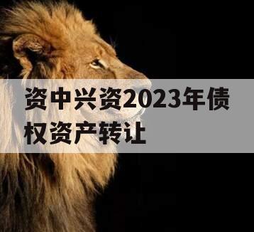 资中兴资2023年债权资产转让