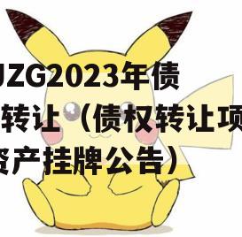 CJZG2023年债权转让（债权转让项目 资产挂牌公告）