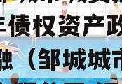 山东邹城市城资控股2023年债权资产政府债定融（邹城城市资产经营有限公司 评级）