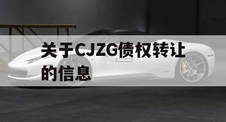 关于CJZG债权转让的信息