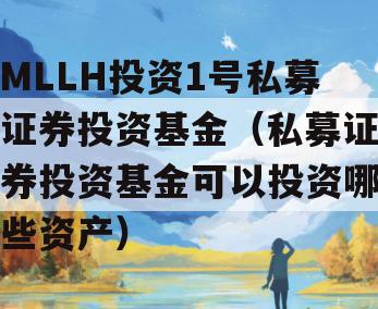 MLLH投资1号私募证券投资基金（私募证券投资基金可以投资哪些资产）