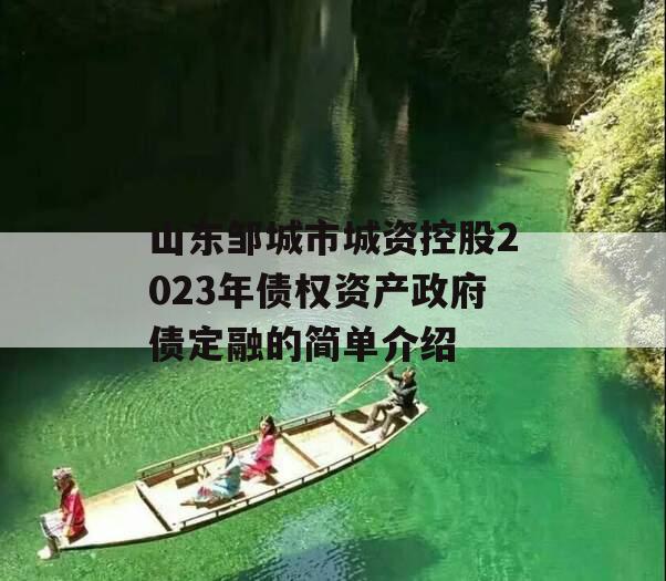 山东邹城市城资控股2023年债权资产政府债定融的简单介绍