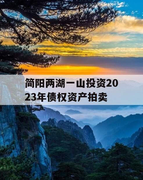 简阳两湖一山投资2023年债权资产拍卖