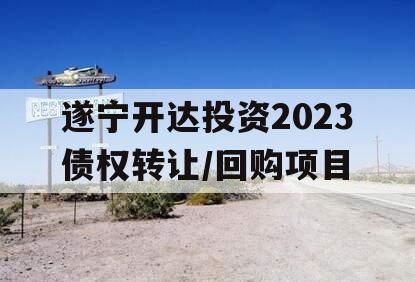 遂宁开达投资2023债权转让/回购项目