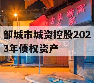 邹城市城资控股2023年债权资产