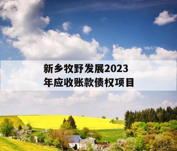 新乡牧野发展2023年应收账款债权项目