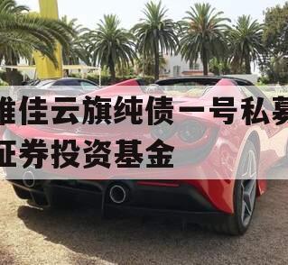 维佳云旗纯债一号私募证券投资基金