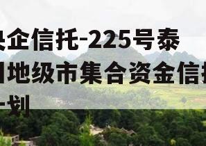 央企信托-225号泰州地级市集合资金信托计划