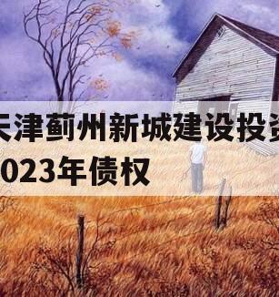 天津蓟州新城建设投资2023年债权