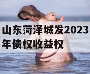 山东菏泽城发2023年债权收益权