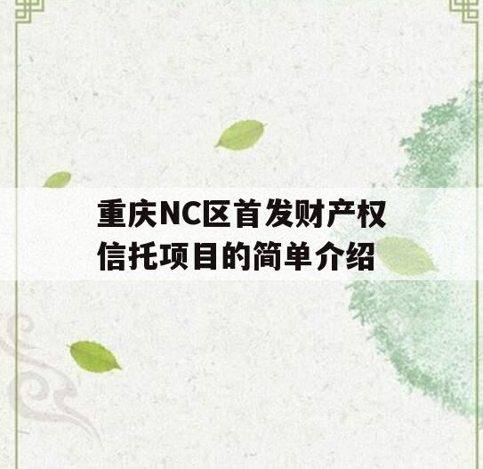 重庆NC区首发财产权信托项目的简单介绍