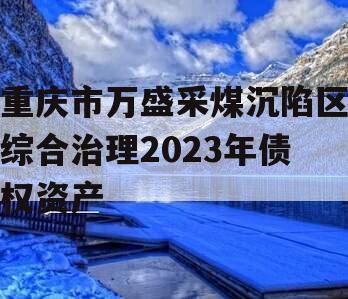 重庆市万盛采煤沉陷区综合治理2023年债权资产