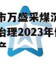 重庆市万盛采煤沉陷区综合治理2023年债权资产