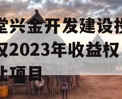 金堂兴金开发建设投资债权2023年收益权转让项目