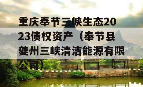 重庆奉节三峡生态2023债权资产（奉节县夔州三峡清洁能源有限公司）