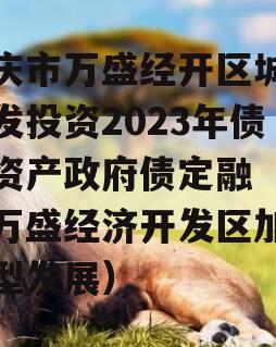 重庆市万盛经开区城市开发投资2023年债权资产政府债定融（重庆万盛经济开发区加快转型发展）