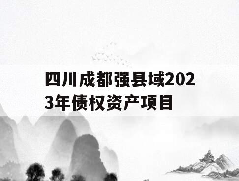 四川成都强县域2023年债权资产项目