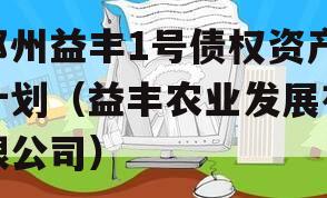 邓州益丰1号债权资产计划（益丰农业发展有限公司）