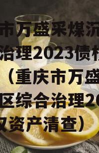 重庆市万盛采煤沉陷区综合治理2023债权资产（重庆市万盛采煤沉陷区综合治理2023债权资产清查）